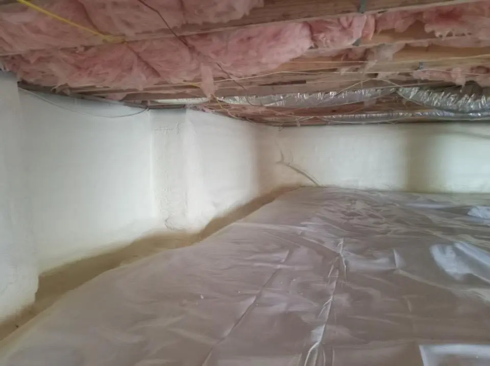 Crawl space encapsulation with closed-cell spray foam for Attic Insulation in Wildwood